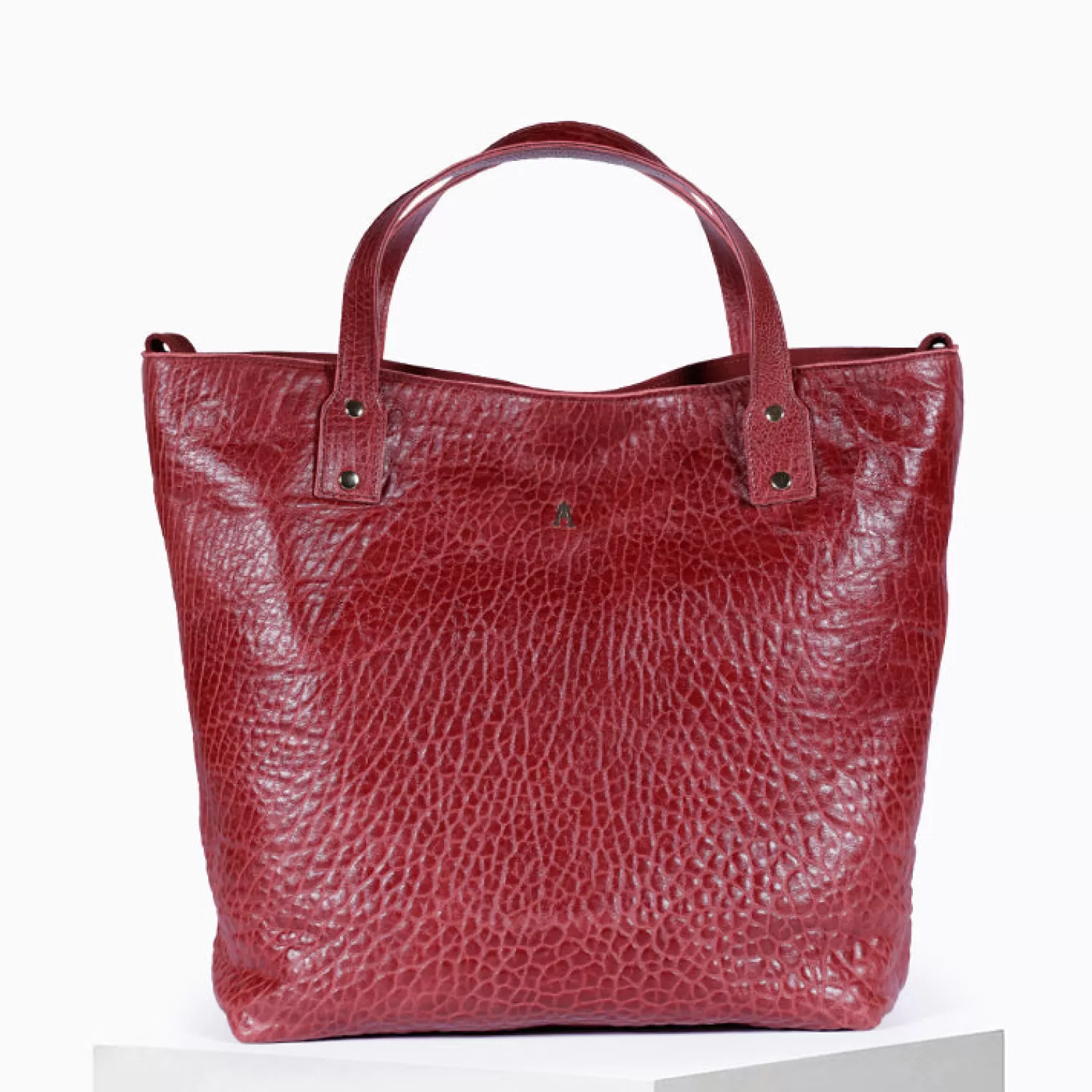 Clearance Craie Studio Cabas Ruban cuir Bubble Red Rouge