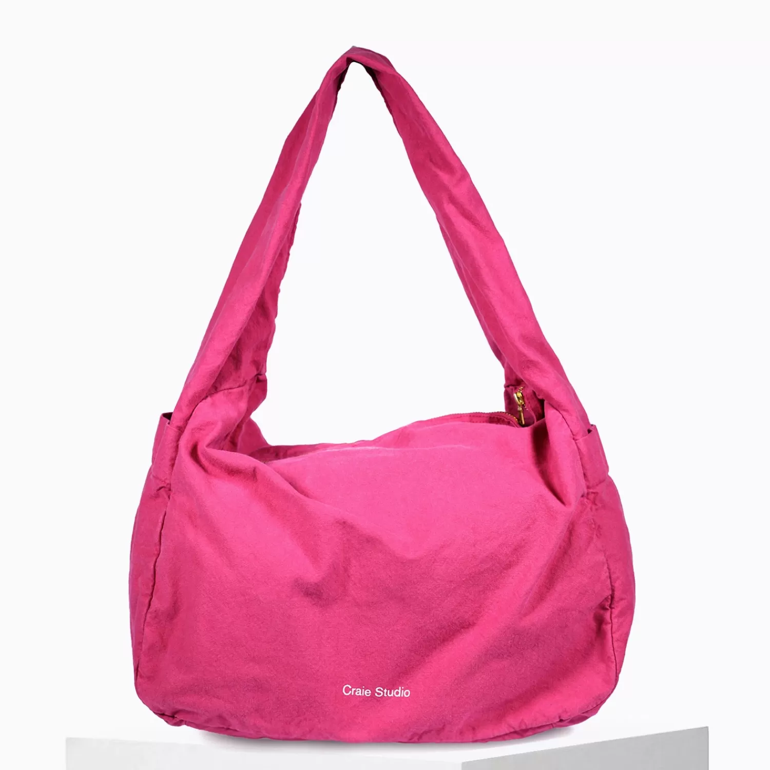 Hot Craie Studio Petit sac Hobo coton Dahlia Rose