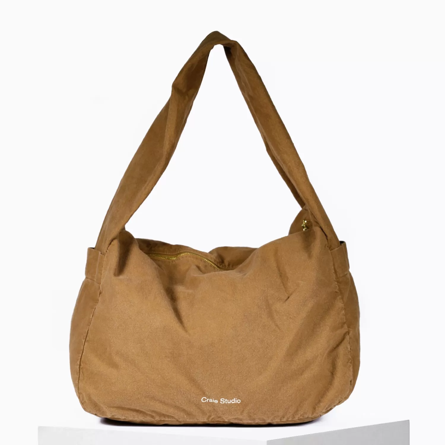 Best Sale Craie Studio Petit sac Hobo coton Noisette Camel