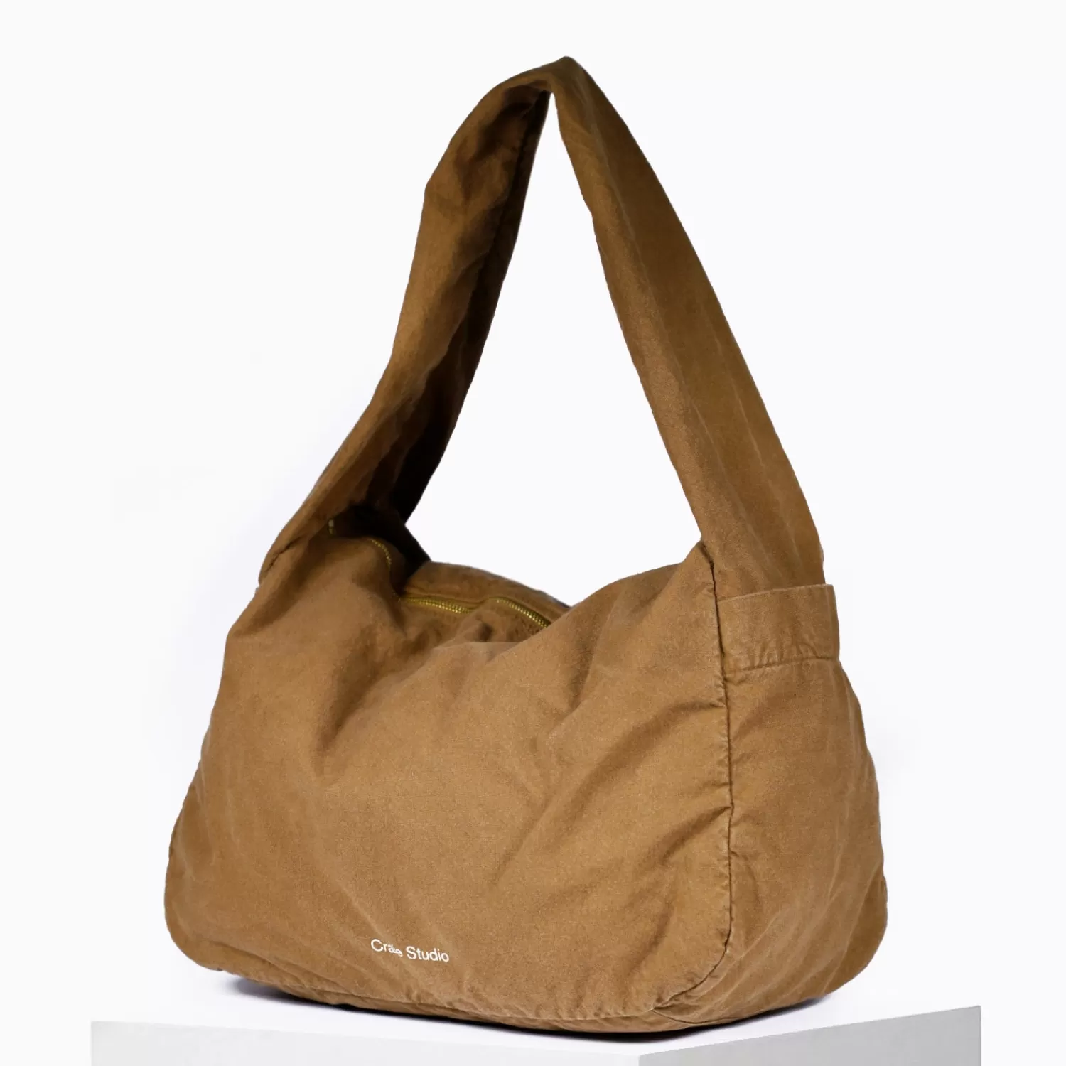 Best Sale Craie Studio Petit sac Hobo coton Noisette Camel