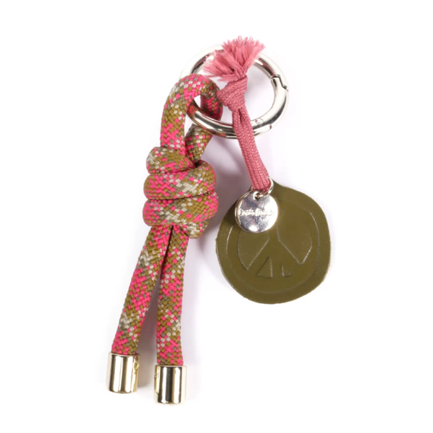 Outlet Craie Studio Porte-Clefs corde Square Rose Kaki