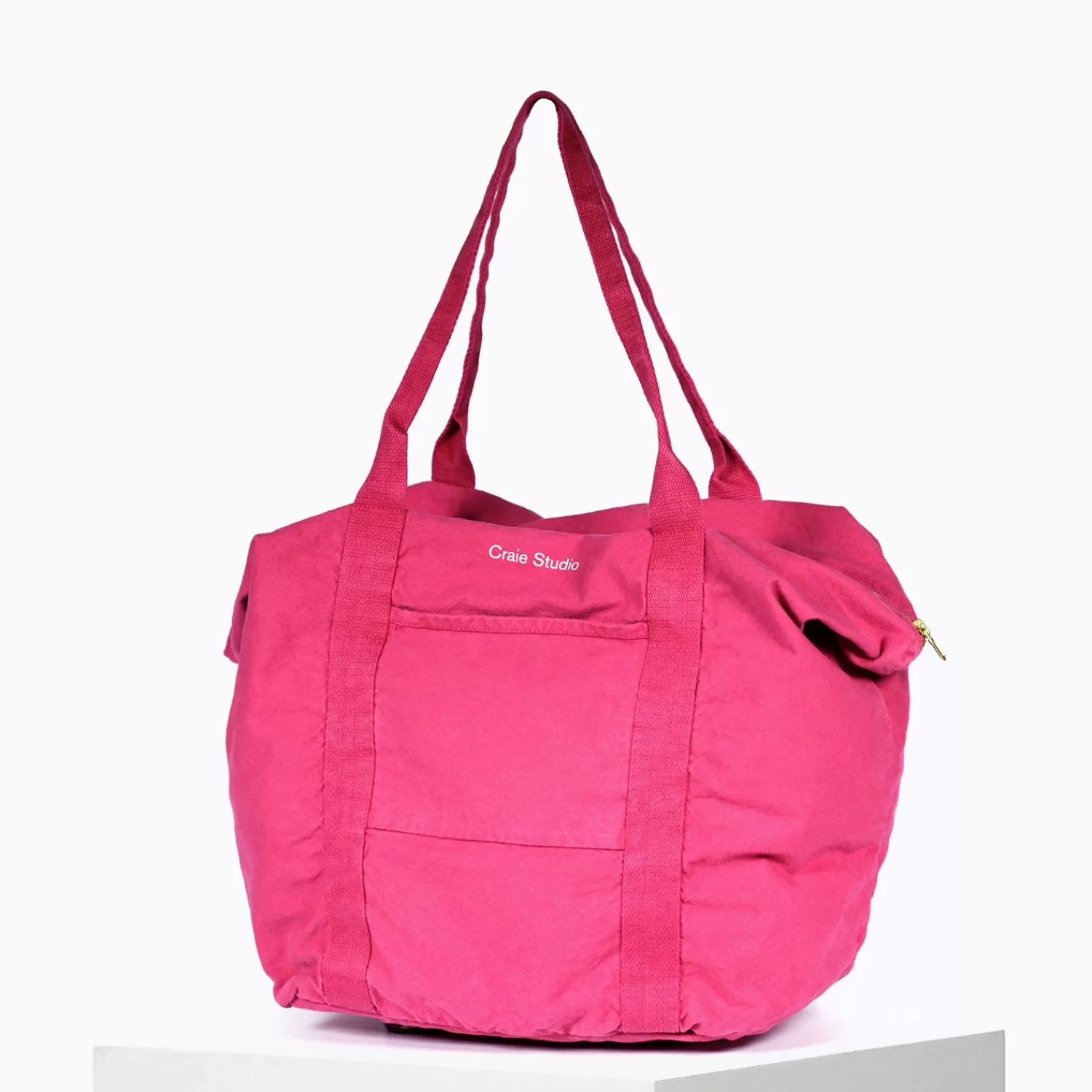 Store Craie Studio Sac 24H coton Dahlia Rose