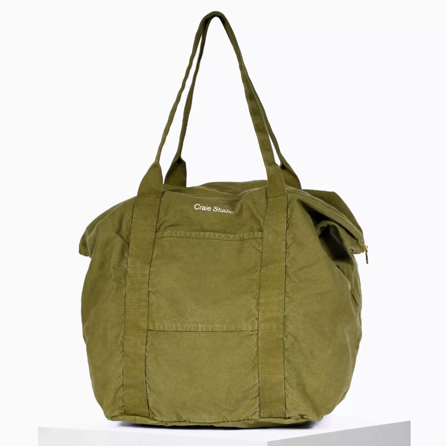 Cheap Craie Studio Sac 24H coton Vert Kaki