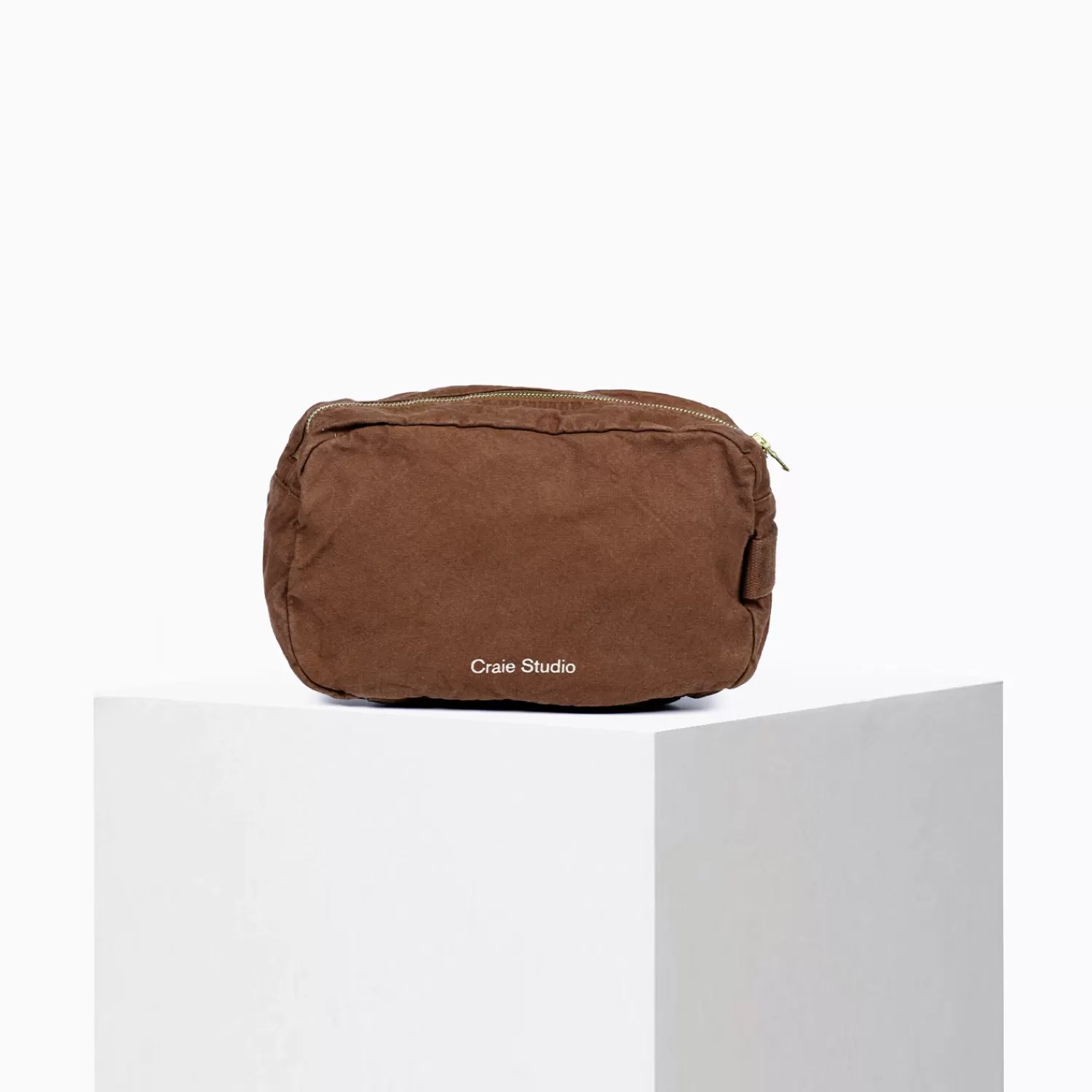 Store Craie Studio Trousse coton Chocolat Camel