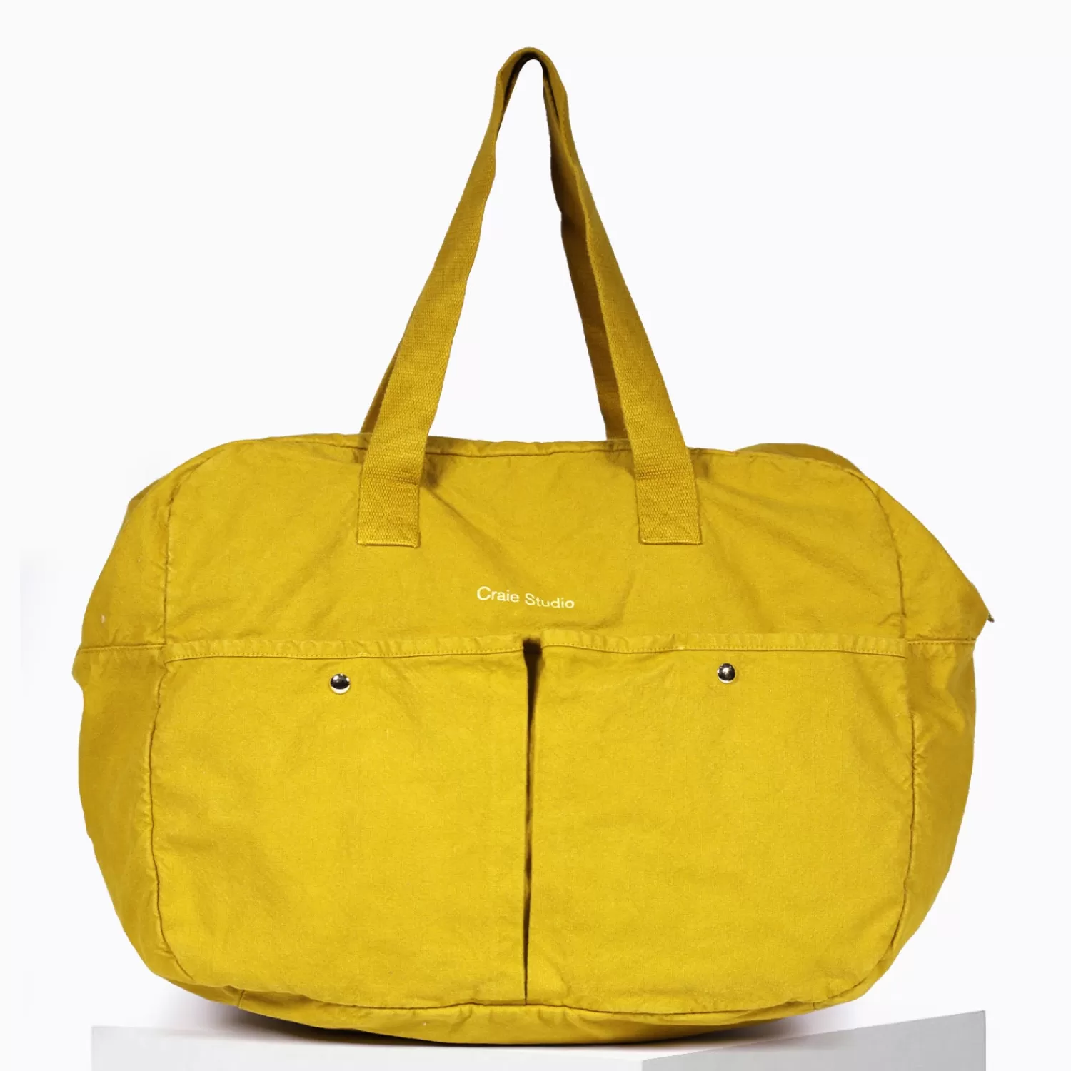 Store Craie Studio Week-end Bag coton Epices Jaune