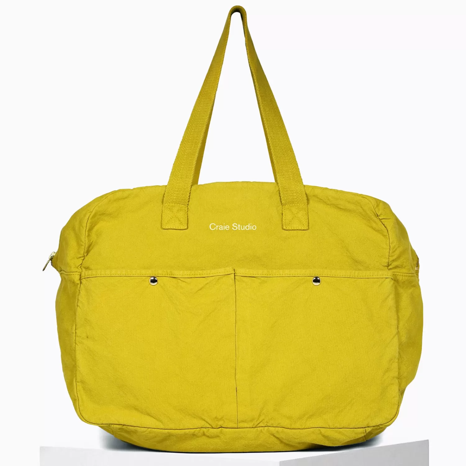 Store Craie Studio Week-end bag coton Moutarde Jaune