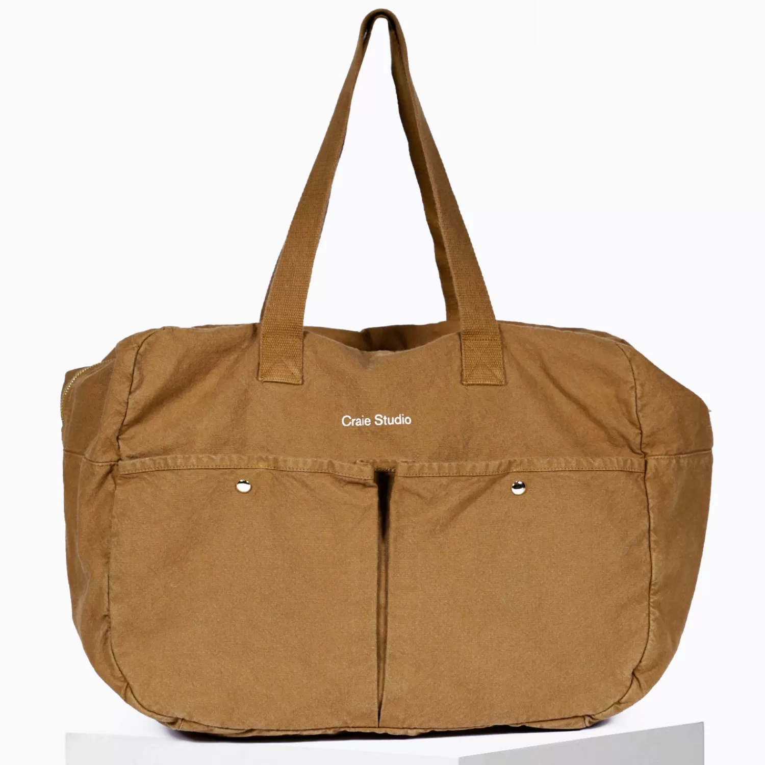 Flash Sale Craie Studio Week-end bag coton Noisette Camel