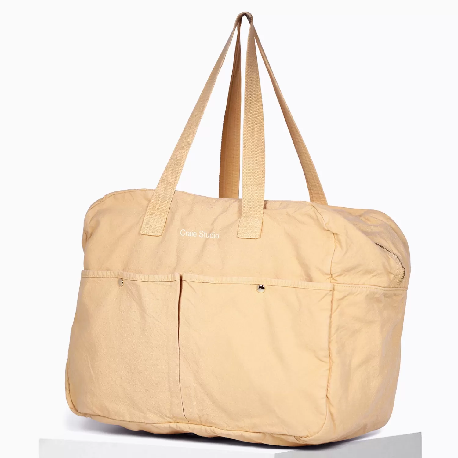 Best Craie Studio Week-end bag coton Nougat Rose